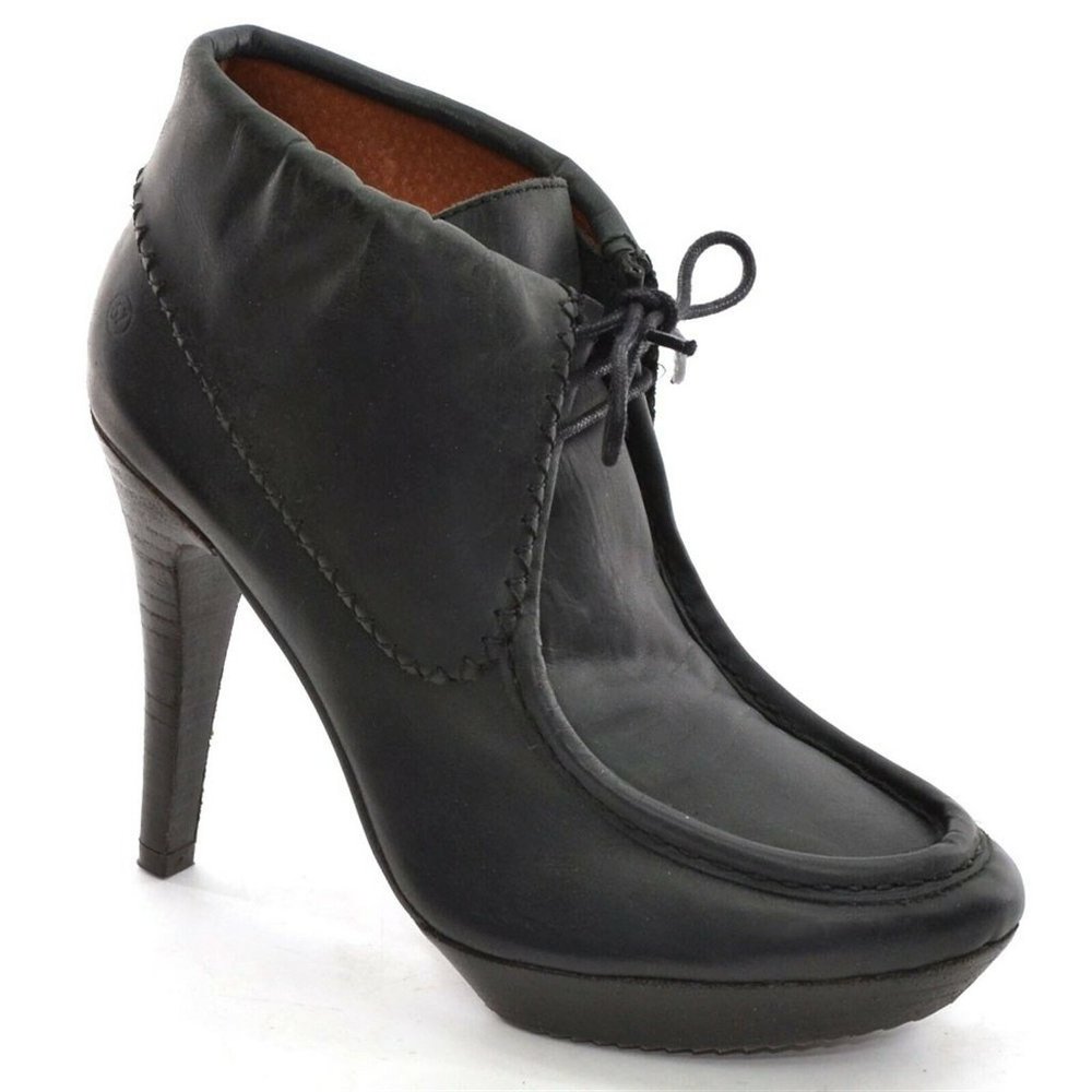 SixtySeven Ceraline Black Lace Up Heel Booties 38 New